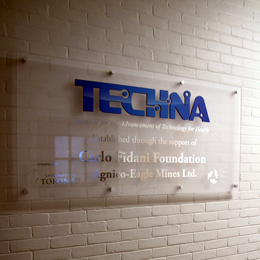 Image of Techna name on wall