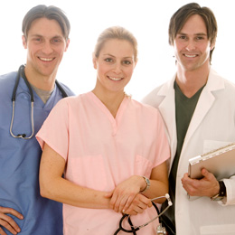 Stock image of doctors and nurses