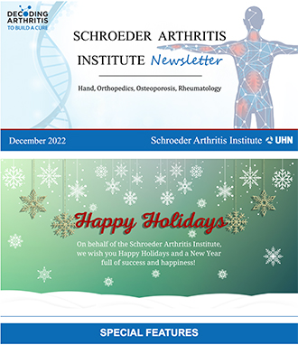 Schroeder Arthritis Institute Newsletter December 2022