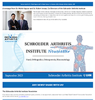 Schroeder Arthritis Institute Newsletter September 2023