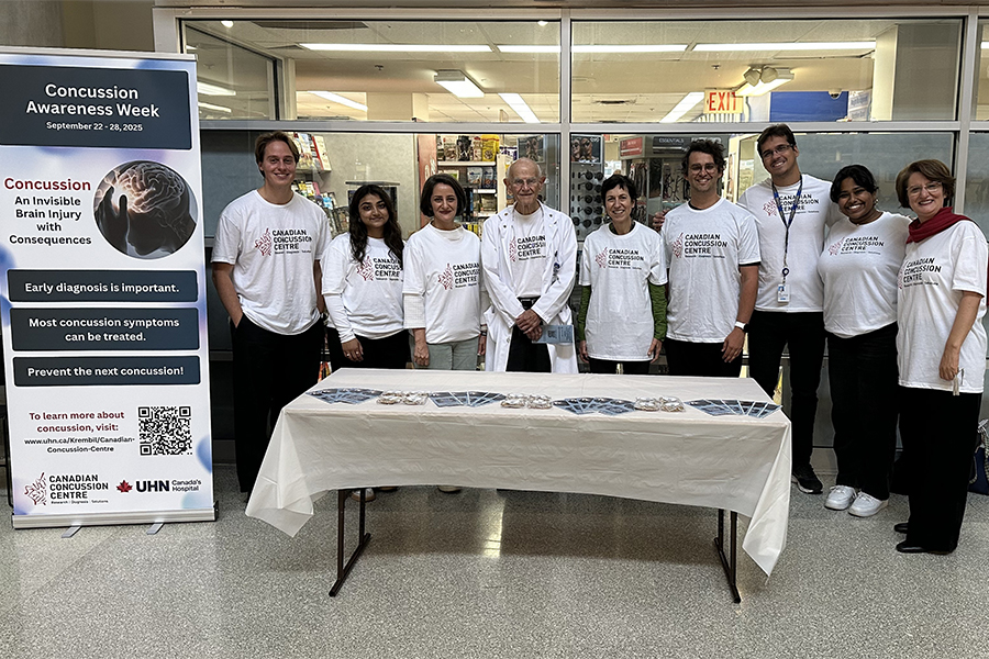 Canadian Concussion Centre Team promoting concussion awareness week
