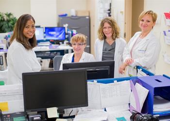 Clinical Nurse Co-ordinator Sue Jimeno, along with colleagues Ewa Binkowski, Kathy Svitak and Oksana Basovich 
