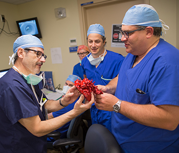 Interventional cardiologists, Dr.Lee Benson (left), Dr. Mark Osten , (middle) and Dr. Eric Horlick (right)