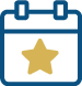 icon of day calendar with a star