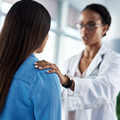 health professional having a conversation with patient
