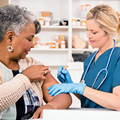 patient recieving a vaccination