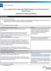 Proton Therapy Referral Checklist (CCO)
