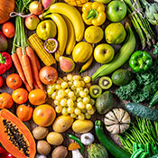 various fruits and veggies
