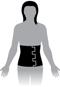 Line drawing of compression belt