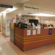 Short Term Care Unit - 18 B visitor sign-in area