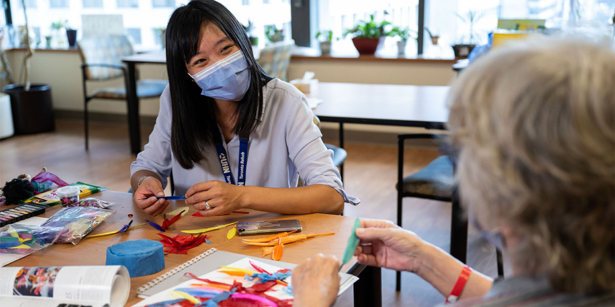 UHN staff and patient crafting