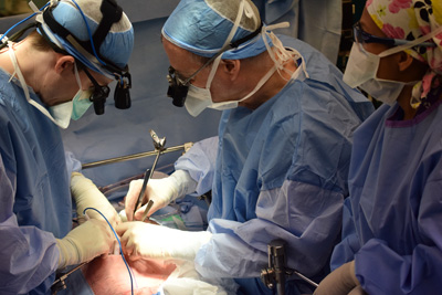 Photo of Dr. Tirone in the OR