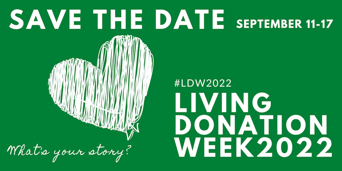 Living Donation Week 2022. September 11-17. livingdonationweek.ca