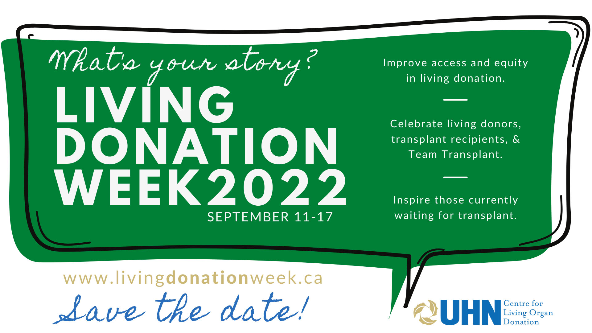 Living Donation Week 2022 Save the Date