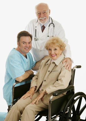 Image of women on wheelchair