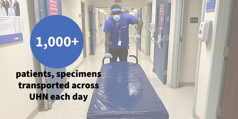 more than 1000 patients, spicemens transported across UHN each day
