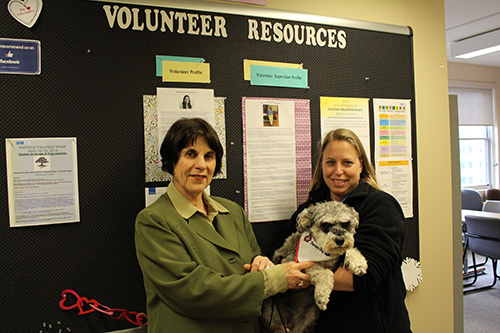 Emma, volunteer and dog 