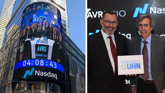 The closing bell ceremony was broadcast on NASDAQ’s video tower