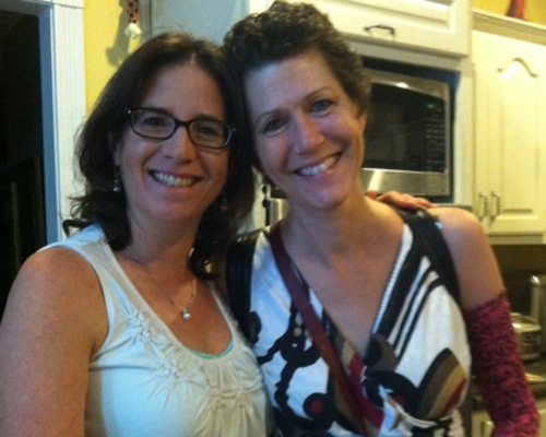 Image of Patty Abraham (left), Elizabeth’s sister-in-law 