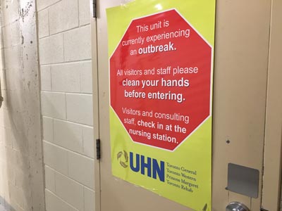 Flu outbreak sign