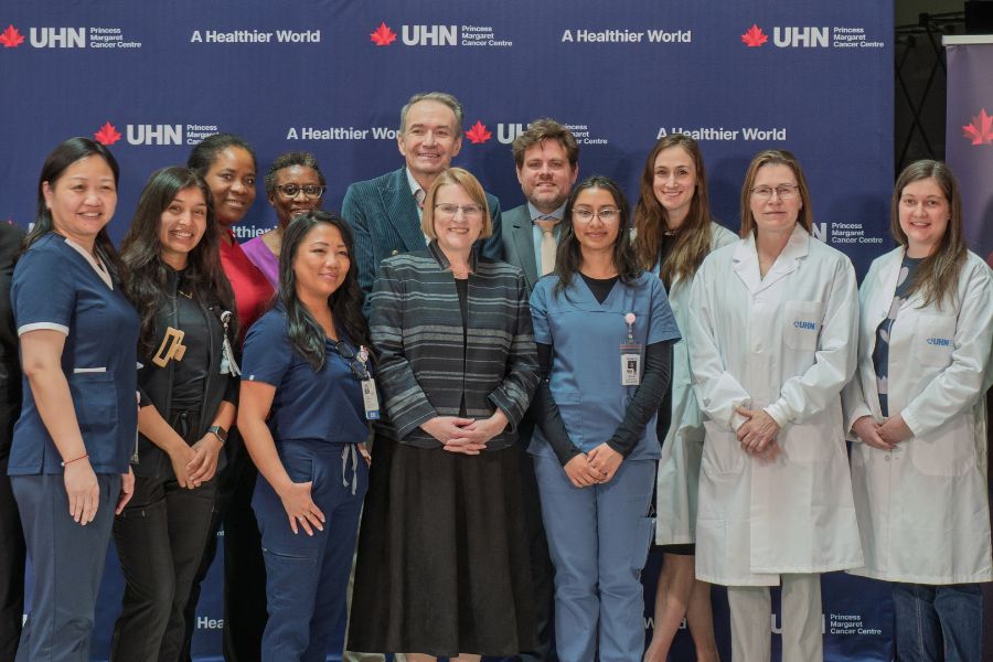  UHN nurses and physicians with The Hon. Sylvia Jones, Deputy Premier of Ontario and Minister of Health