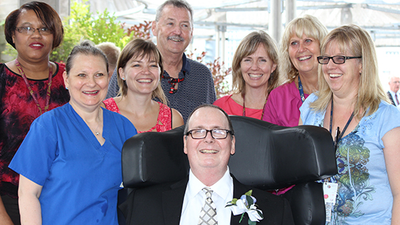 The palliative care team at Princess Margaret pose at the ceremony 