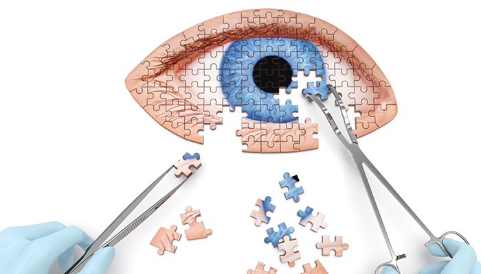 jigsaw puzzle of eye
