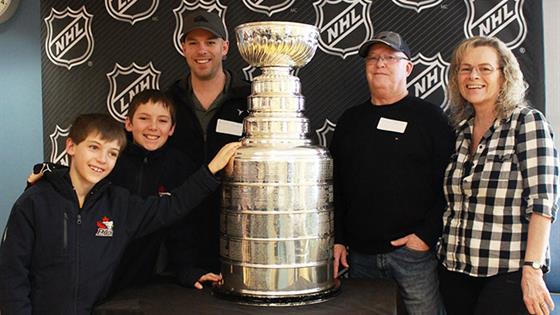 Hamilton Family with the Stanley Cup
