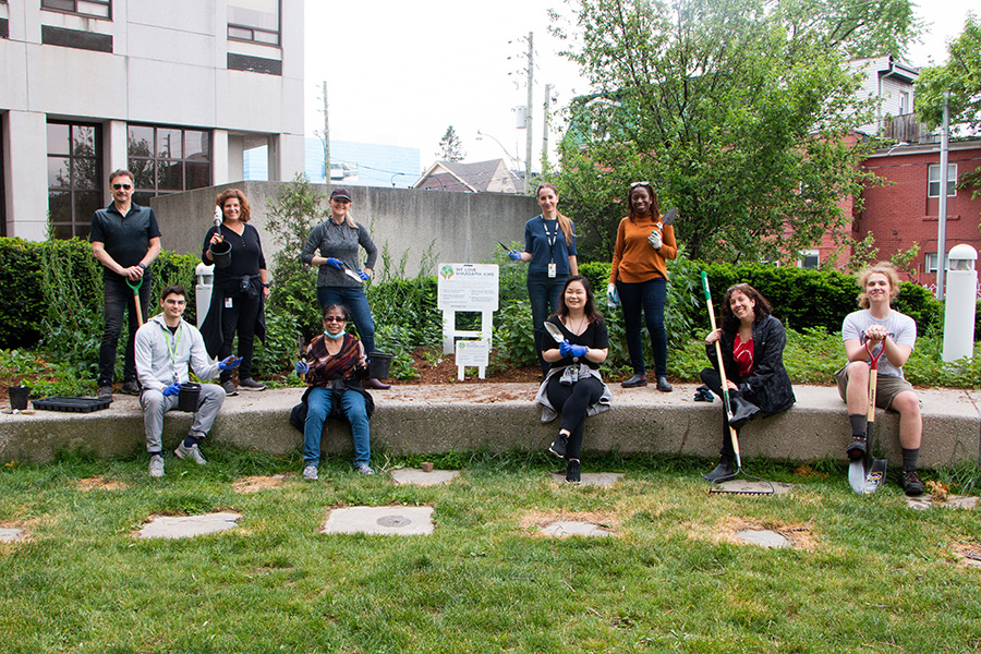 Group shot at Indigenous Healing Garden 