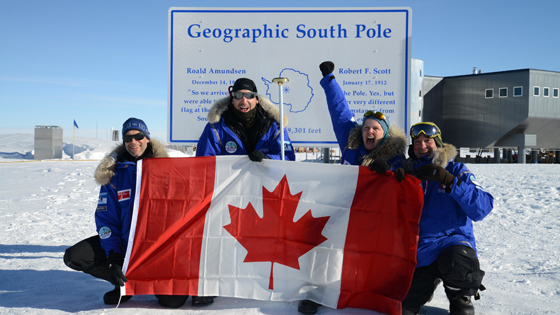 Dr. Ross and team at the South Pole in 2013 