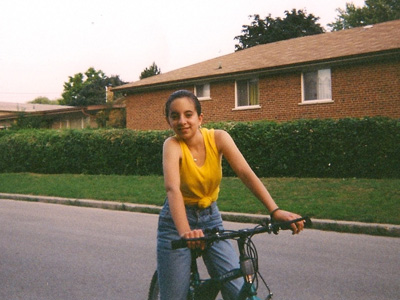 Image of Sabrina riding bike