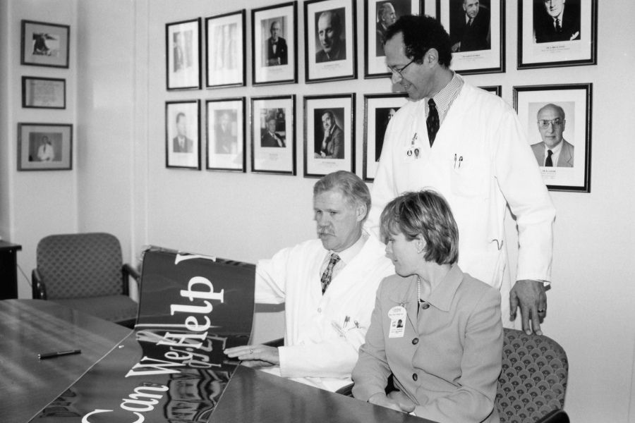 Dr. Michael Baker pictured with Dr. Paul Walker and Leslee Thompson