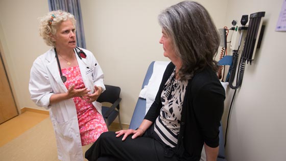 Dr. Heather Ross with patient 