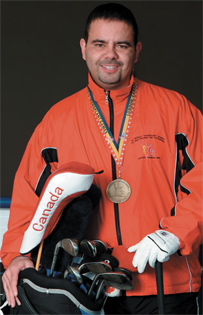 Eddie Sabat takes home the gold medal for golf in the 2005 