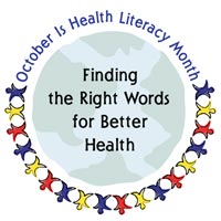 Health Literacy Month logo