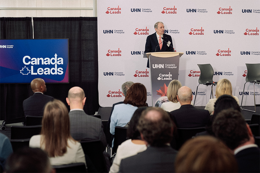 Dr. Kevin Smith speaking at Canada Leads event