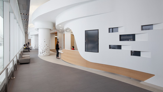 Image of reception area of the BMO Education & Conference Centre 