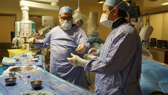 Two surgeons in operating room 