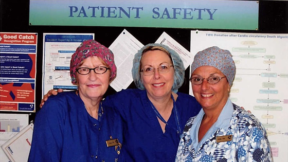 Carol and two nursing colleagues 