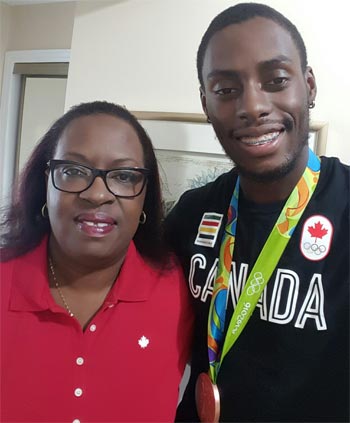 Image of Nerissa Maxwell and her son, Brendon Rodney