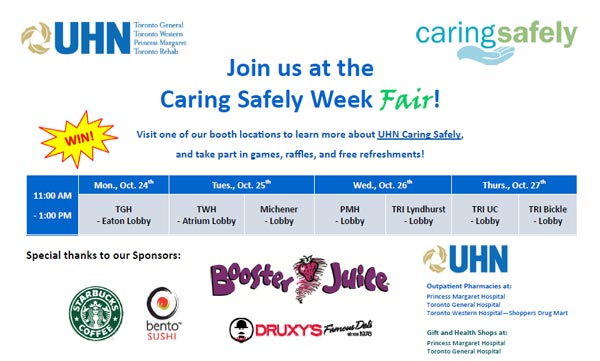caring safely fair poster