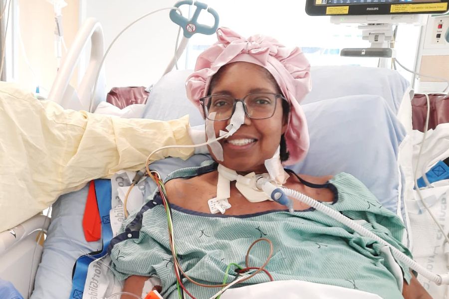 Tracey Field, patient in the Intensive Care Unit