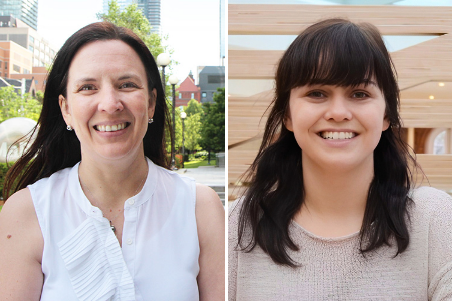 Headshots of two women side-by-side
