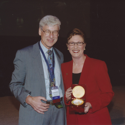 Tannock stands with former President of the American Society of Clinical Oncology 