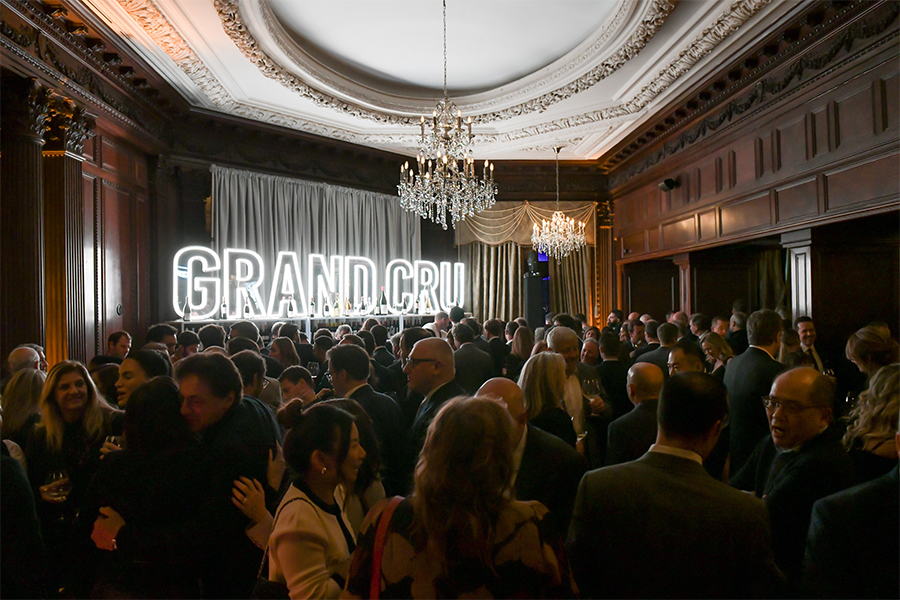 Packed ballroom at Grand Cru