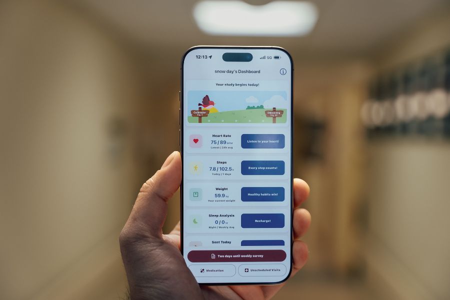 phone with health data