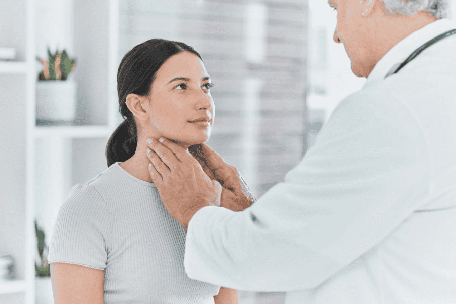 young patient thyroid check doctor