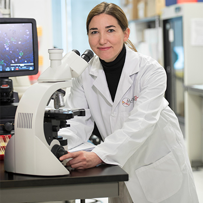 Dr. Nostro in her lab