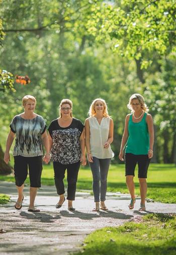 Wanda Bleau, far left, and her daughters continue to learn about the genetic roots of her atrial fibrillation.