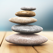 4 stones balancing on each other